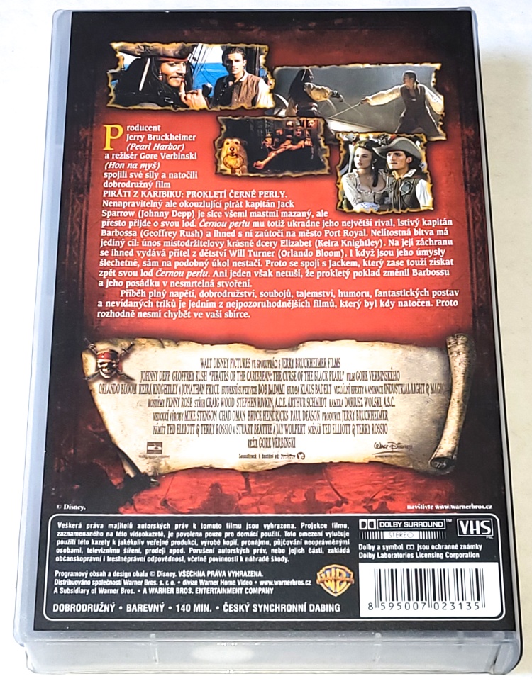 Piráti z Karibiku: Prokletí Černé perly - VHS kazeta