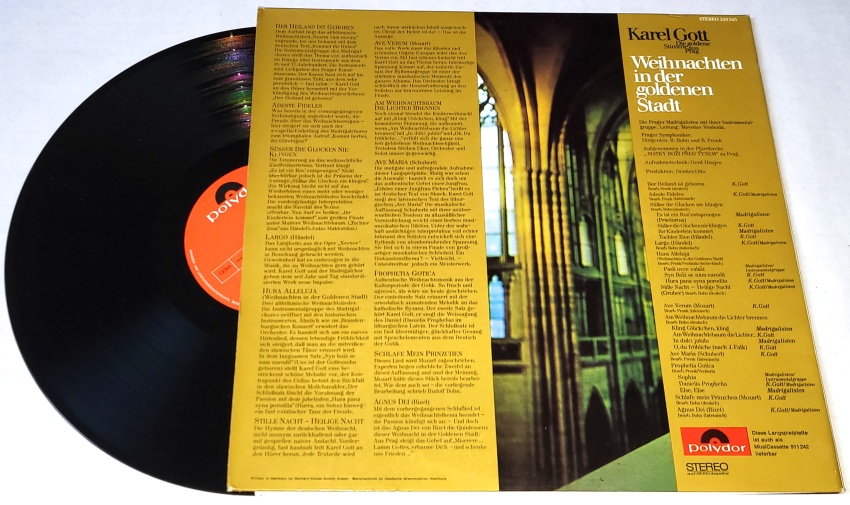 Karel Gott – Weihnachten In Der Goldenen Stadt 1969 VG+, VYPRANÁ Vinyl (LP)