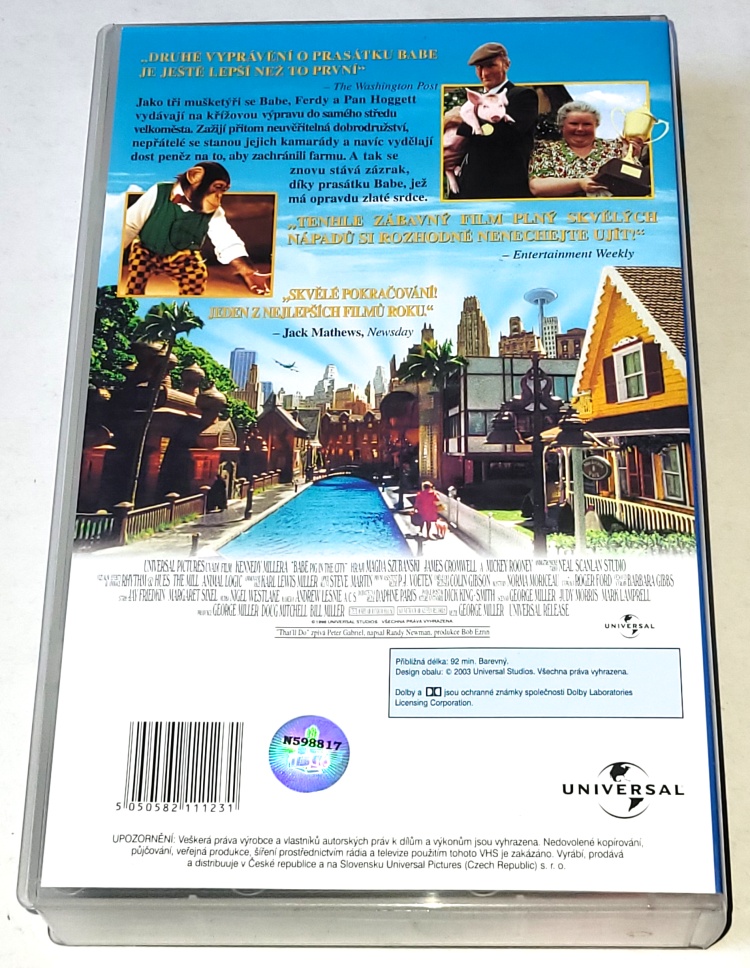 Babe 2: Prasátko ve městě  - VHS kazeta