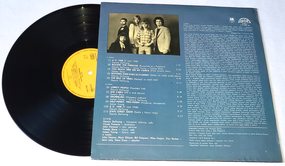 Styx – Paradise Theatre 1981 G+, VYPRANÁ Vinyl (LP)