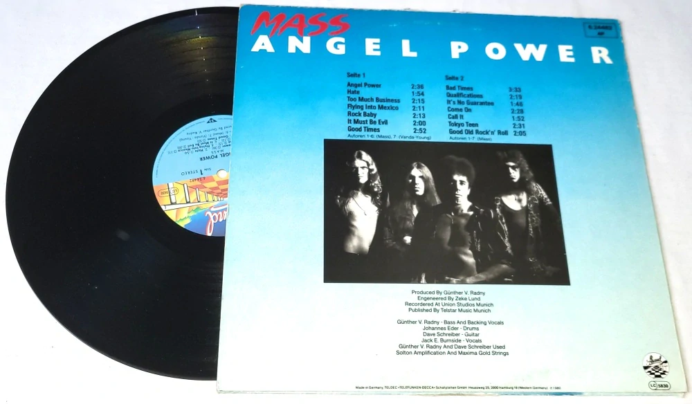 Mass – Angel Power 1980 EX, VYPRANÁ Vinyl LP