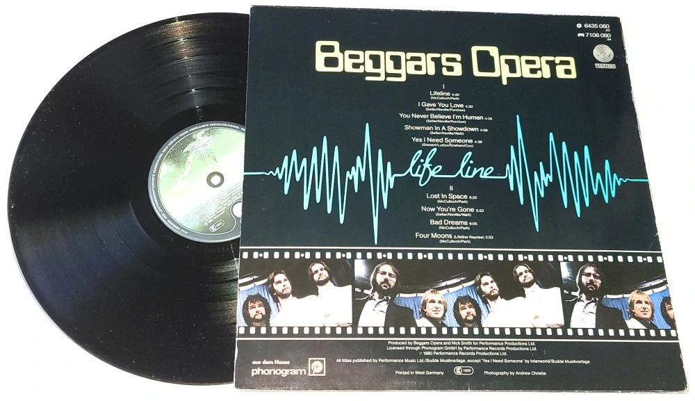 Beggars Opera – Lifeline 1980 VG+, VYPRANÁ Vinyl LP