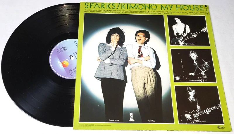 Sparks – Kimono My House 1977 EX, VYPRANÁ Vinyl LP