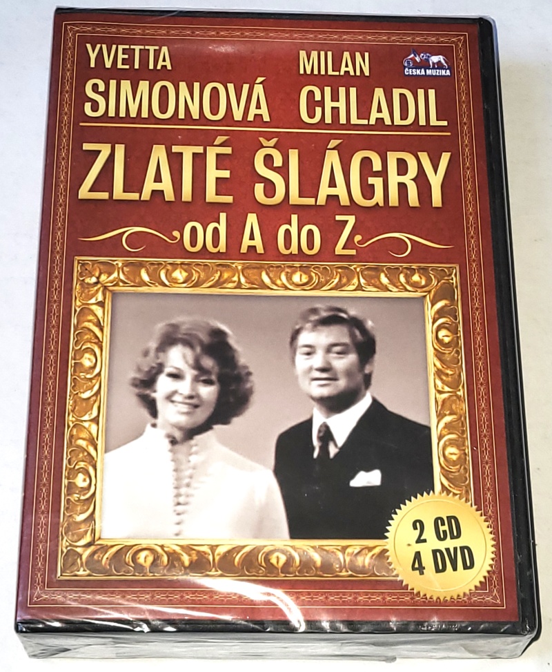 Zlaté šlágry od A do Z - Yvetta Simonová, Milan Chladil 4DVD + 2CD (nerozbalené)
