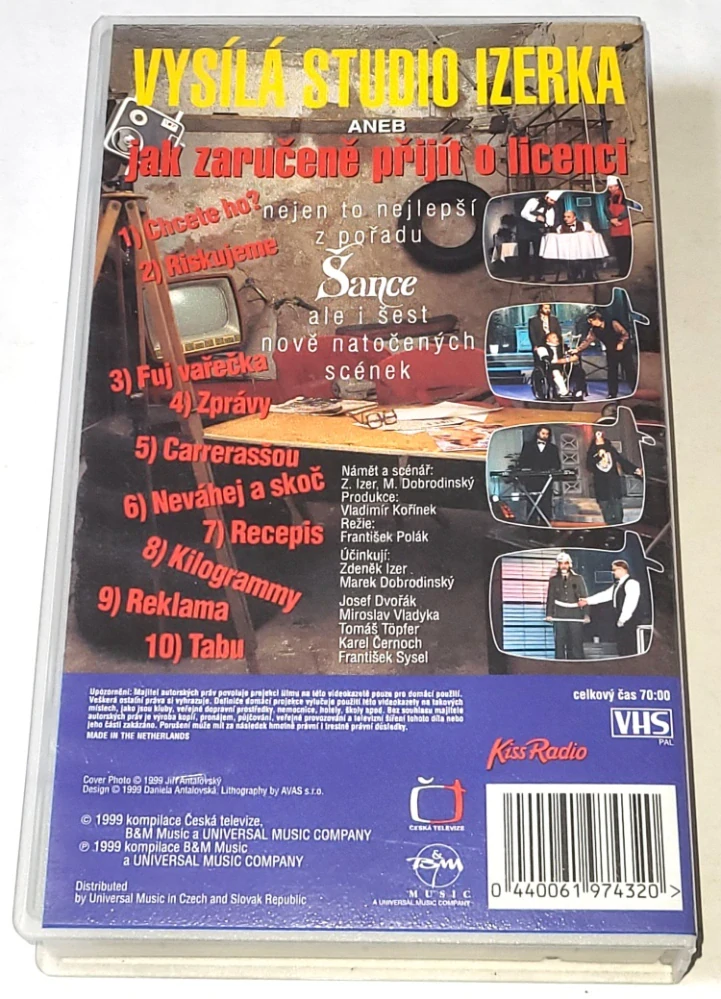 Vysílá studio Izerka aneb Jak zaručeně přijít o licenci - VHS kazeta