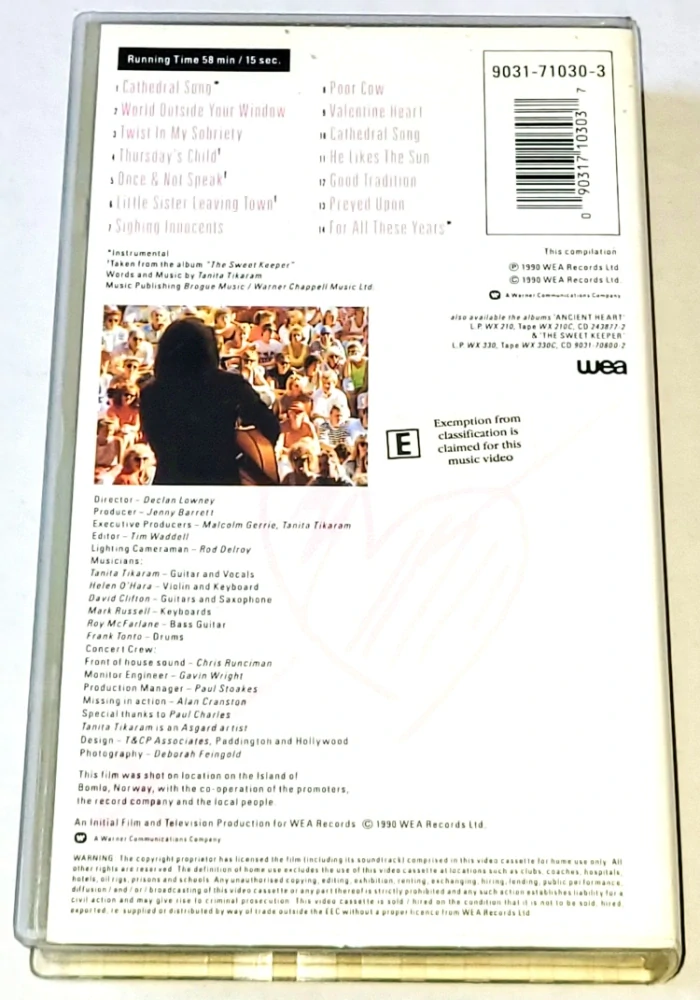 Tanita Tikaram - Ancient Heart / VHS kazeta