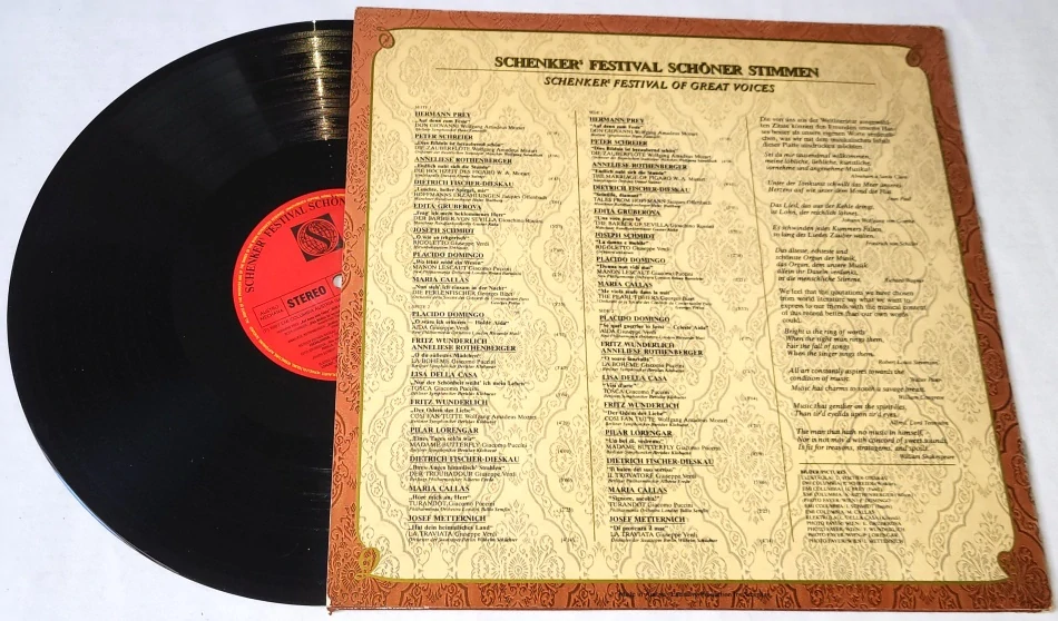 Various – Schenkers Festival Schöner Stimmen 1987 VG+, VYPRANÁ Vinyl (LP)