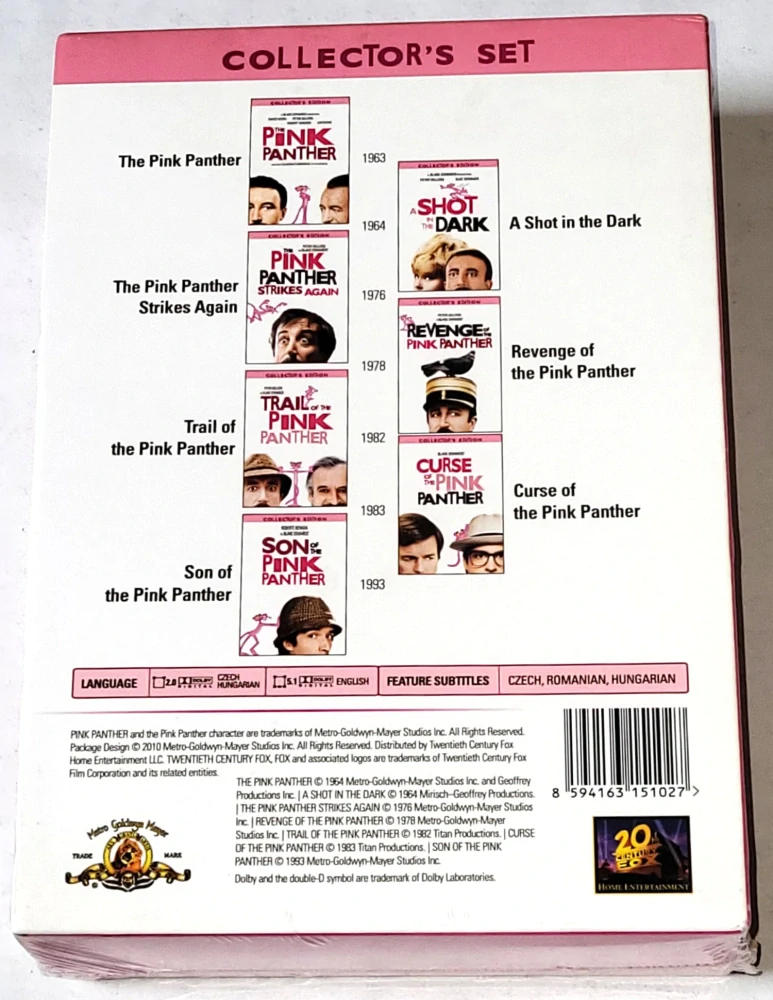 Růžový panter: Kolekce Box Set 7DVD (nové, zatavené)