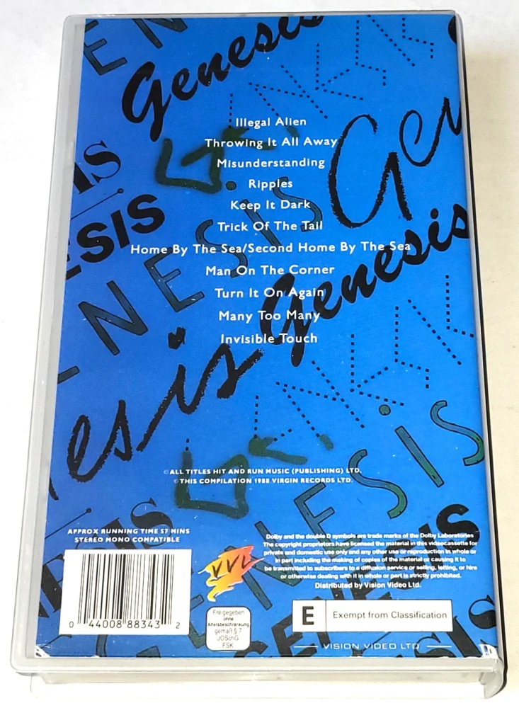 Genesis - Greatest Hits (Volume 2) / VHS kazeta