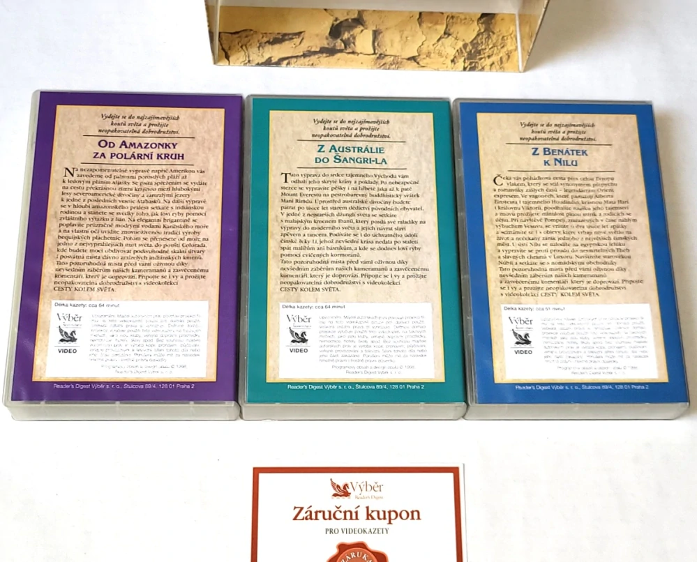 Cesty Kolem Světa / 3 BOX set / VHS kazety