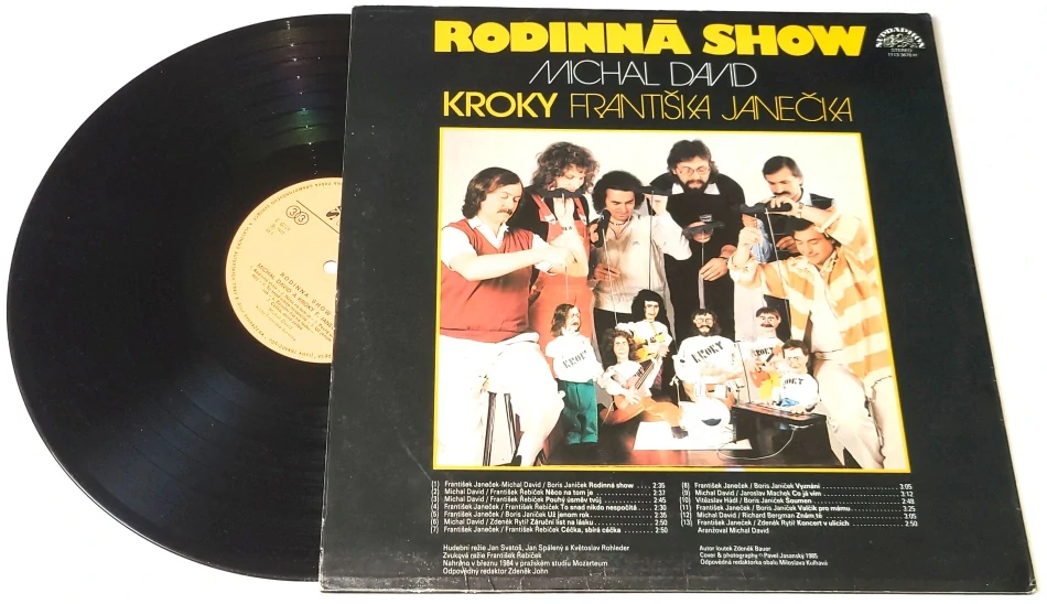 Michal David, Kroky Františka Janečka – Rodinná Show 1985 VG+, VYPRANÁ Vinyl (LP)