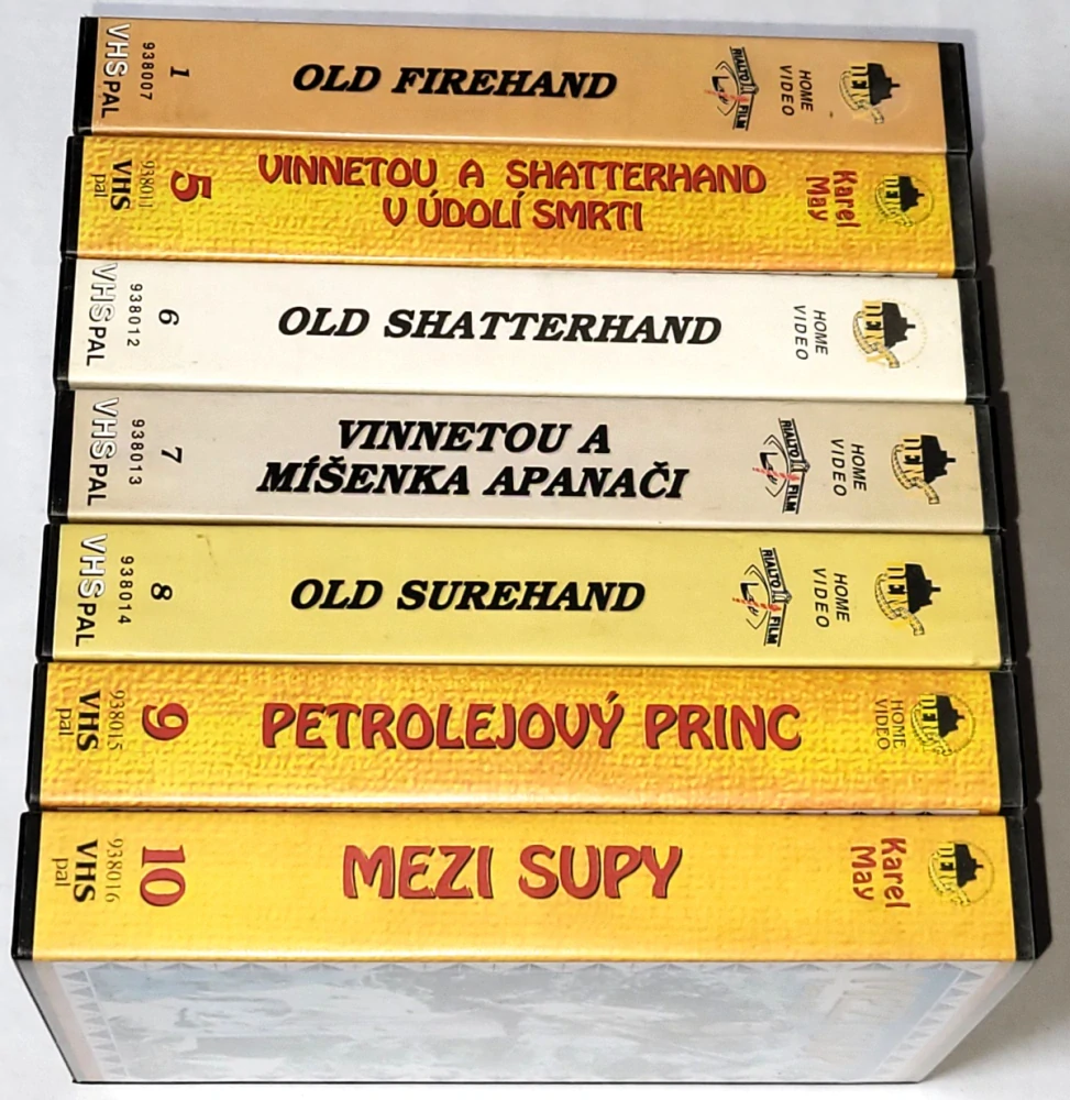Set filmů dle romanů Karla Maye 7ks / VHS kazety 3ks