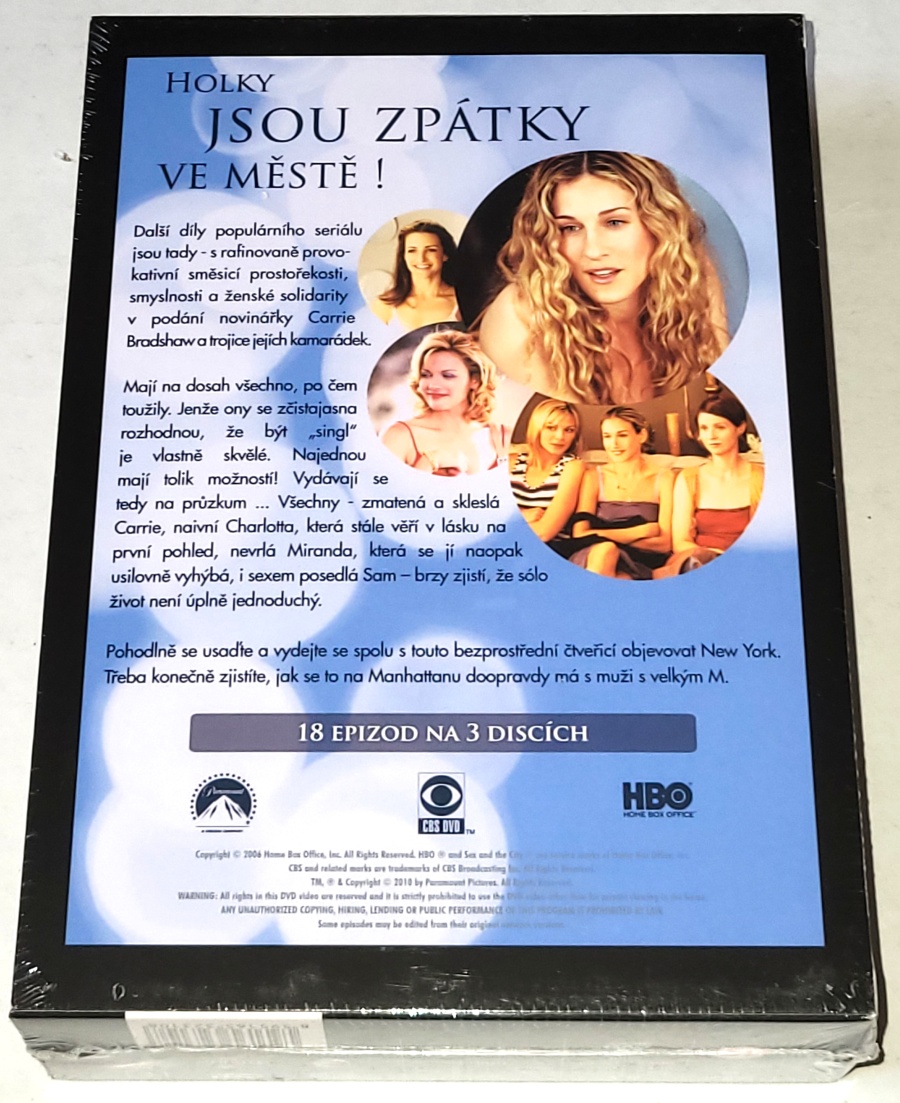 SEX VE MĚSTĚ Kompletní řada 2 (3DVD) nové, zatavené