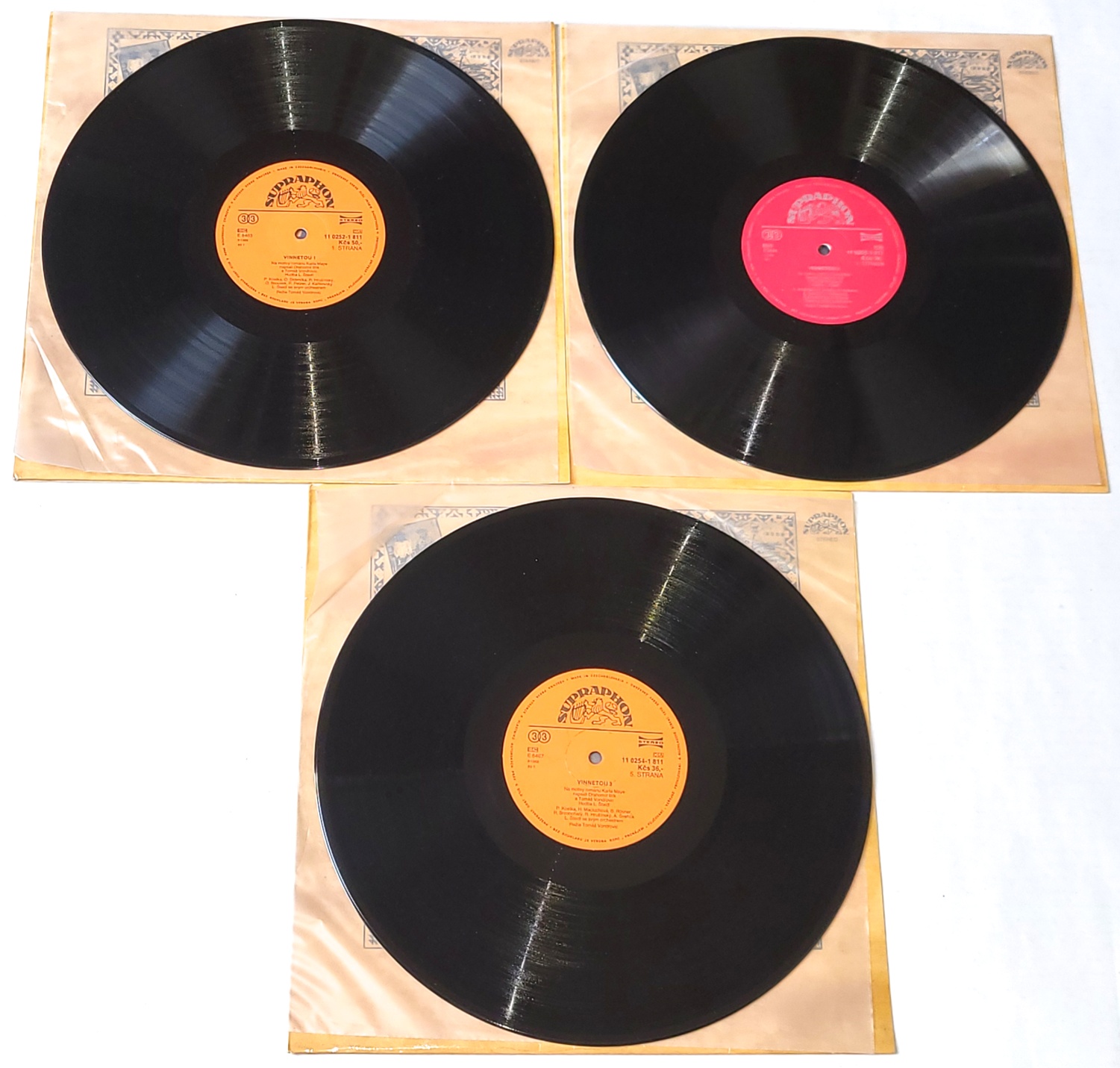 Karl May – Vinnetou 1 / 2 / 3 1989 EX, VYPRANÉ Vinyl (kompletní sada 3 x LP)