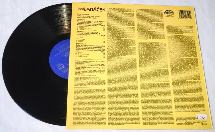 Janáček, Talich Quartet – String Quartets / Youth 1991 NM, VYPRANÁ Vinyl (LP)