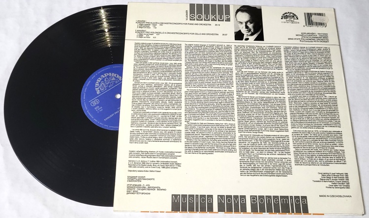 Vladimír Soukup – Cello and Piano Concertos 1989 NM, VYPRANÁ Vinyl (LP)