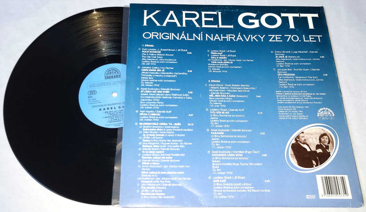 Karel Gott – Originální nahrávky ze 70. let 2 1994 EX, VYPRANÁ Vinyl (LP)