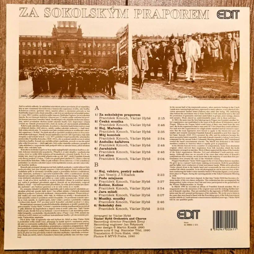 Václav Hybš Orchestra – Za Sokolským Praporem 1990 NOVÁ, NEHRANÁ Vinyl (LP)