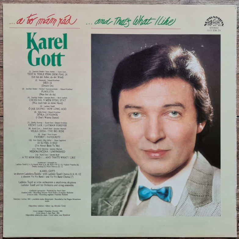 Karel Gott – ...A To Mám Rád / ...And That's What I Like 1983 VG, VYPRANÁ Vinyl (LP)