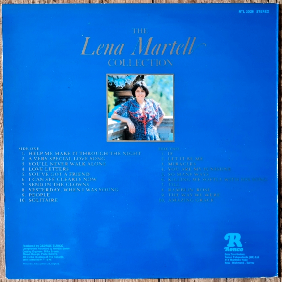 Lena Martell – The Lena Martell Collection 1978 VG+, VYPRANÁ Vinyl (LP)