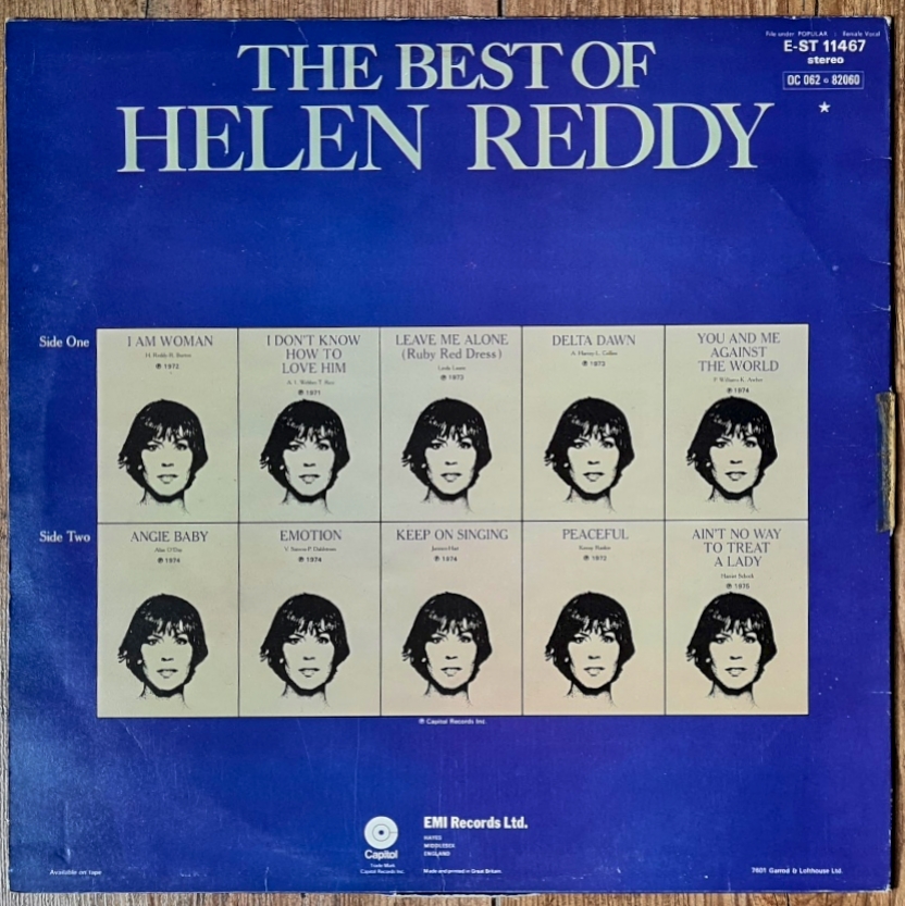 Helen Reddy – The Best Of Helen 1976 VG, VYPRANÁ Vinyl (LP)