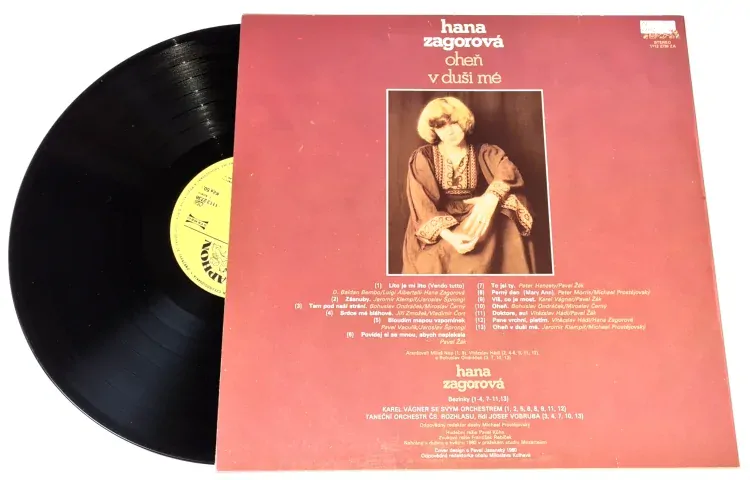 Hana Zagorová – Oheň V Duši Mé 1980 G+, VYPRANÁ Vinyl (LP)