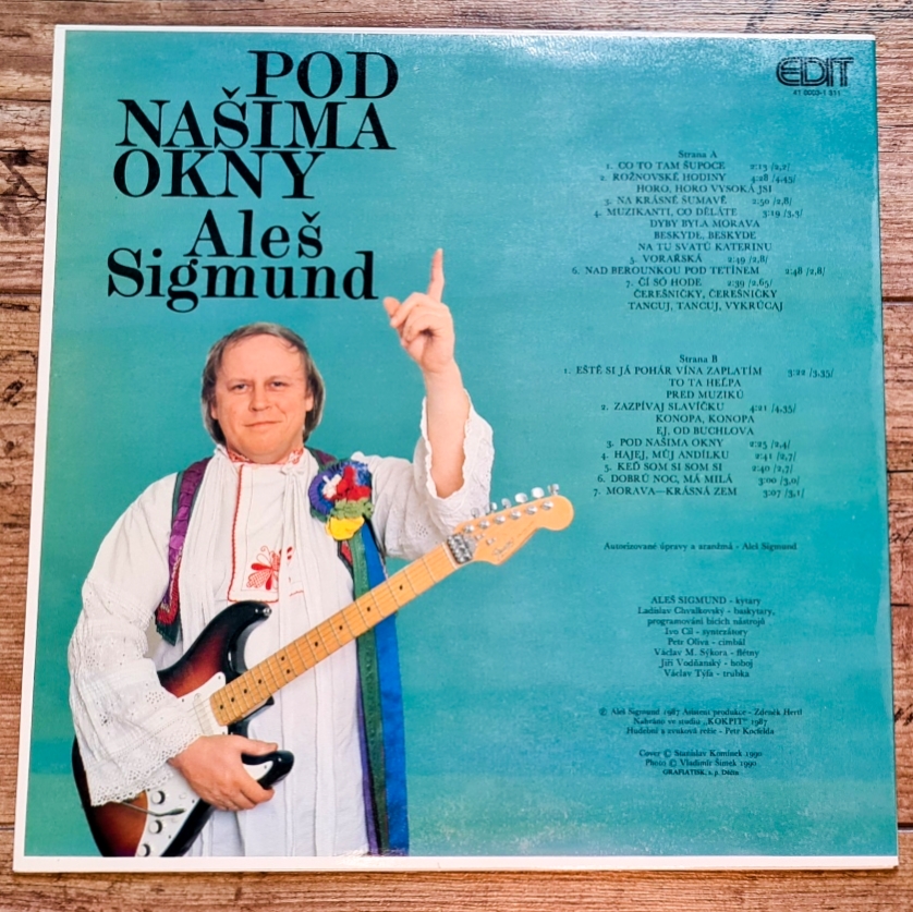 Aleš Sigmund – Pod Našima Okny 1990 NM, VYPRANÁ Vinyl (LP)