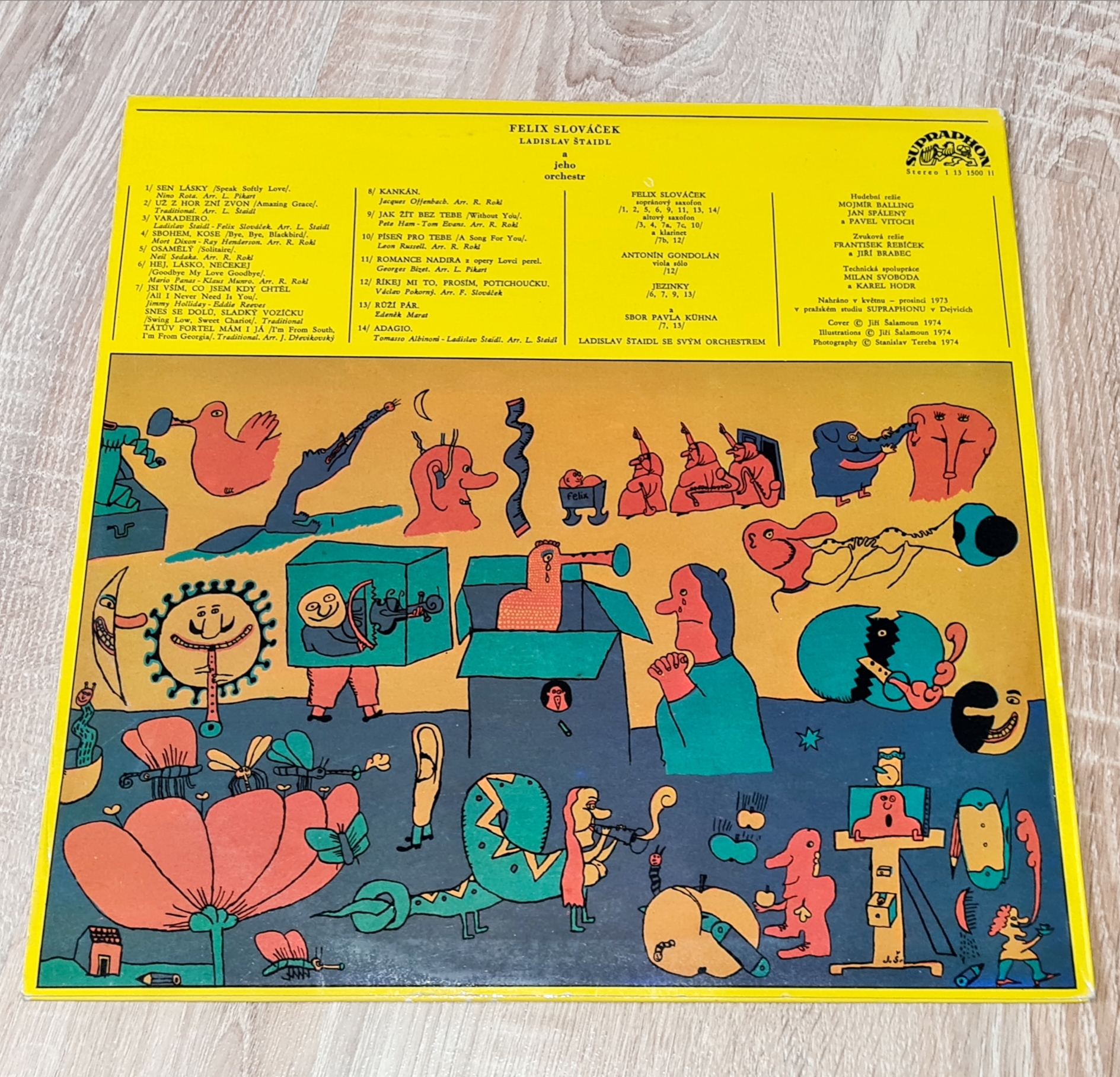 Felix Slováček, Ladislav Štaidl A Jeho Orchestr – Felix Slováček 1974 VG, VYPRANÁ Vinyl (LP + příloha)