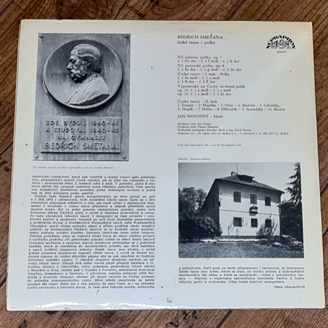 Bedřich Smetana / Jan Novotný – České Tance - Poetické Polky - Salonní Polky - Vzpomínky Na Čechy 1976 VG+, VYPRANÉ Vinyl (2LP)