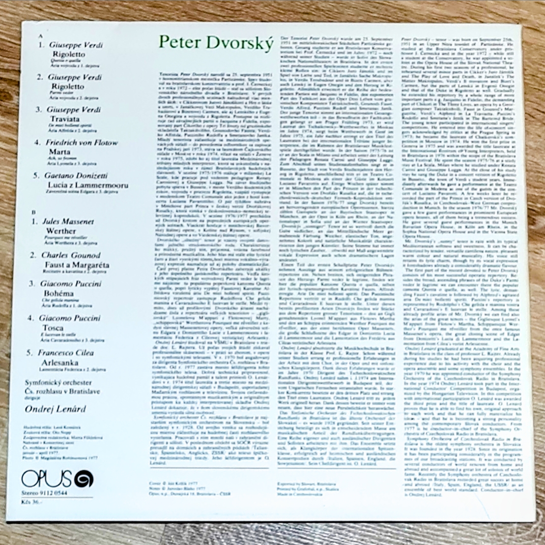 Peter Dvorský – Peter Dvorský 1977 VG+, VYPRANÁ Vinyl (LP)