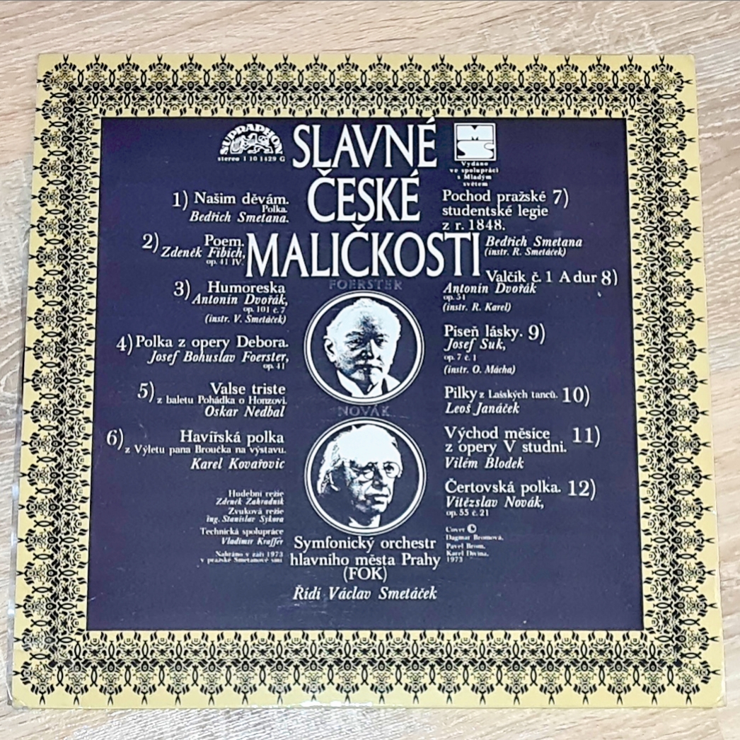 Symfonický Orchestr Hl. M. Prahy (Fok), Václav Smetáček – Slavné České Maličkosti 1982 VG+, VYPRANÁ Vinyl (LP)