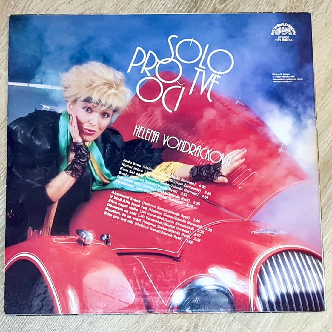 Helena Vondráčková – Sólo Pro Tvé Oči 1986 VG+, VYPRANÁ Vinyl (LP)