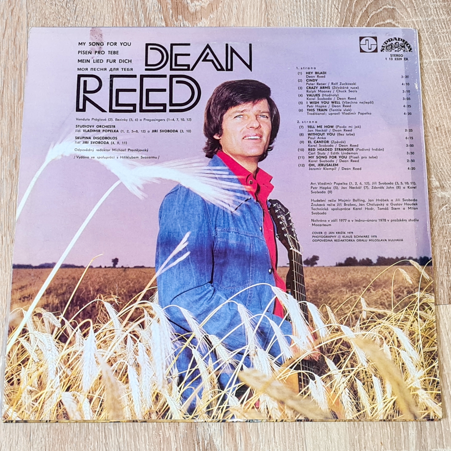 Dean Reed – My Song For You (Píseň Pro Tebe) 1978 EX, VYPRANÁ Vinyl (LP)