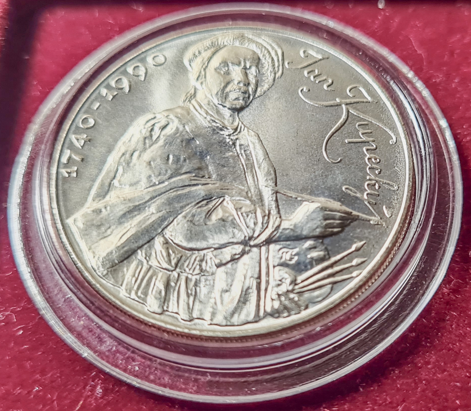 Ag 100 Koruna 1990 Jan Kupecký mince
