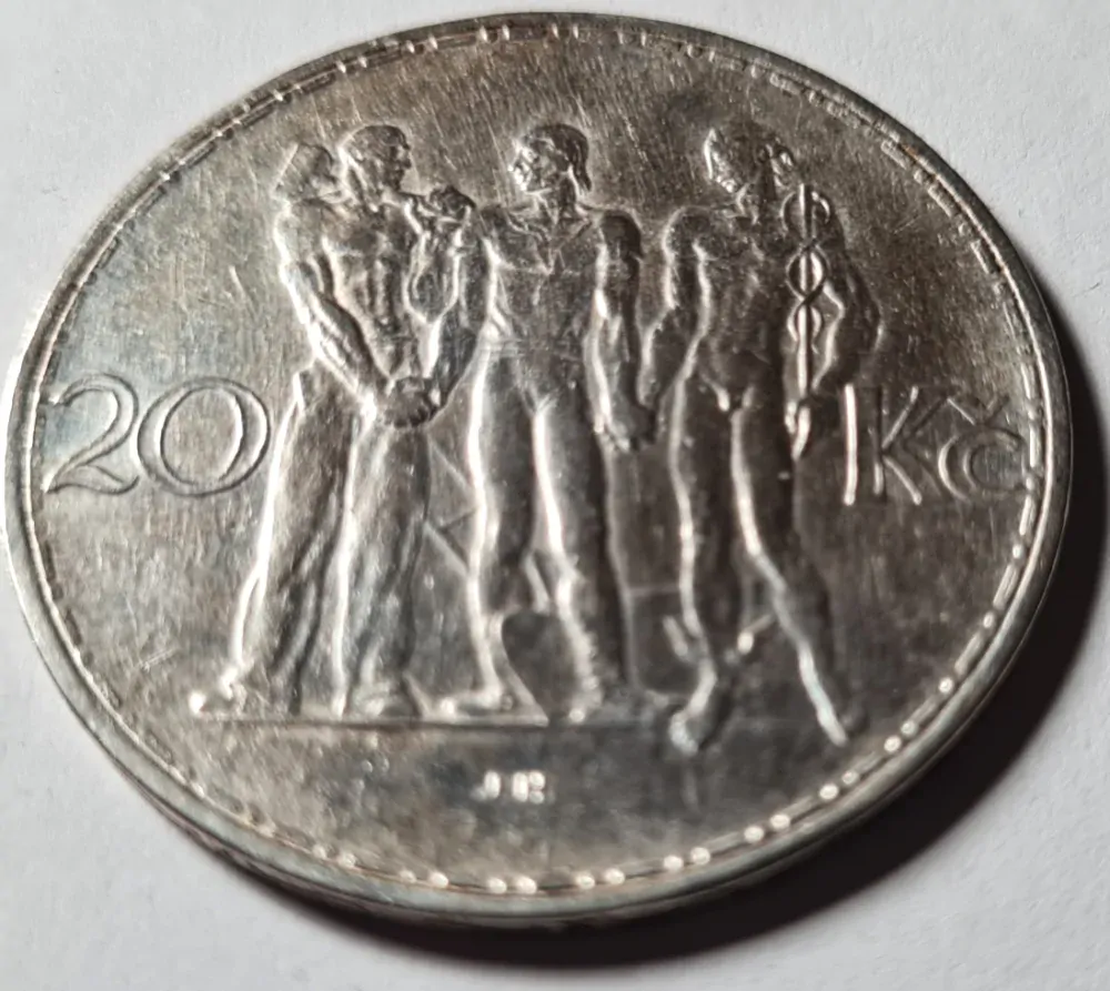 Ag 20 Koruna 1934, ČSR mince