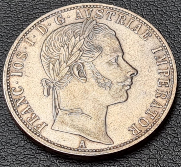 Ag 1 Florin-1 Gulden (Zlatník) 1860 A František Josef I. Rakousko-Uhersko mince