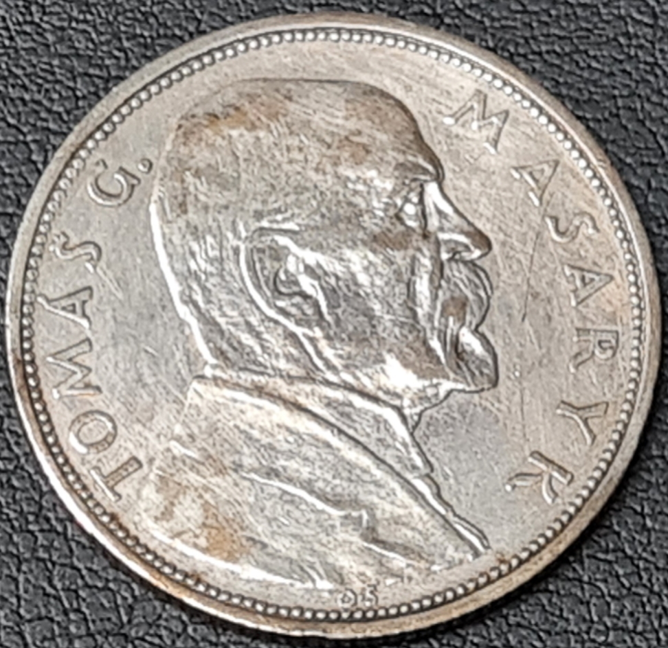 Ag 10 koruna 1928 - T. G. Masaryk, mince