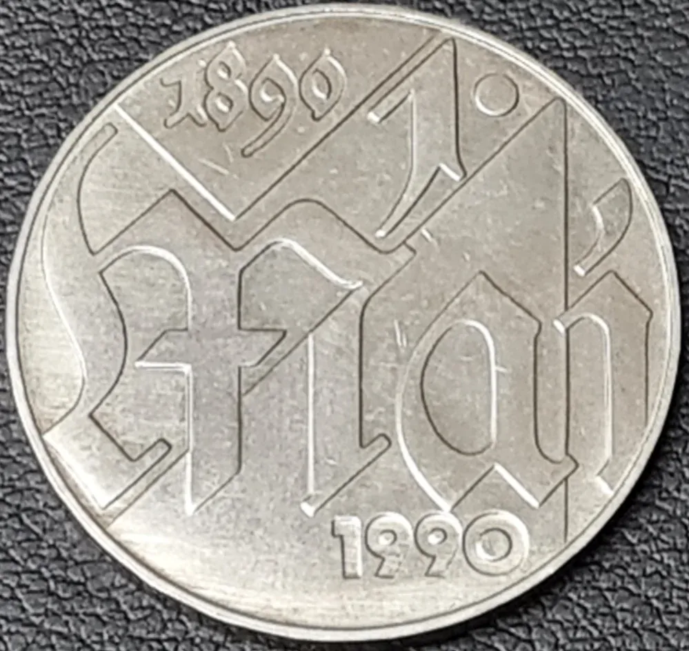 10 Mark 100 Jahre 1. Mai DDR 1990, mince