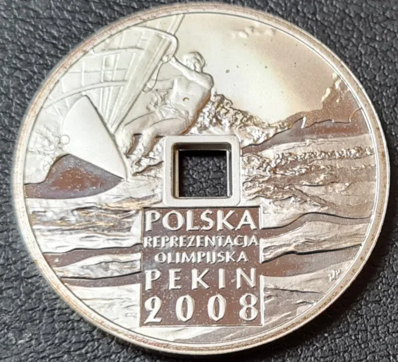 Ag 10 zlotých, Olympijské hry Peking 2008 Polsko, mince Proof