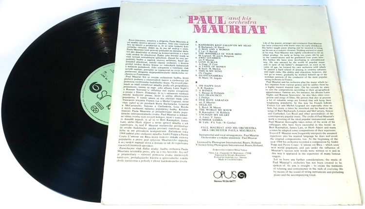 Paul Mauriat And His Orchestra 1976 EX-, VYPRANÁ Vinyl (LP)