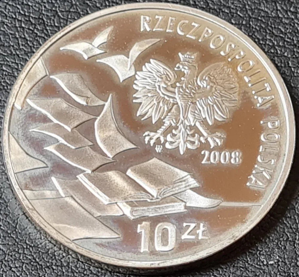 Ag 10 zlotých, 40. výročí Března 68 2008 Polsko, mince Proof