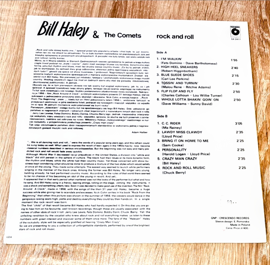 Bill Haley & The Comets – Rock And Roll 1986 VG+, VYPRANÁ Vinyl (LP)