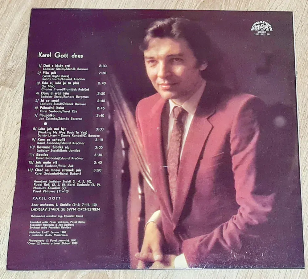 Karel Gott – Karel Gott Dnes 1980 VG+,  VYPRANÁ Vinyl (LP)