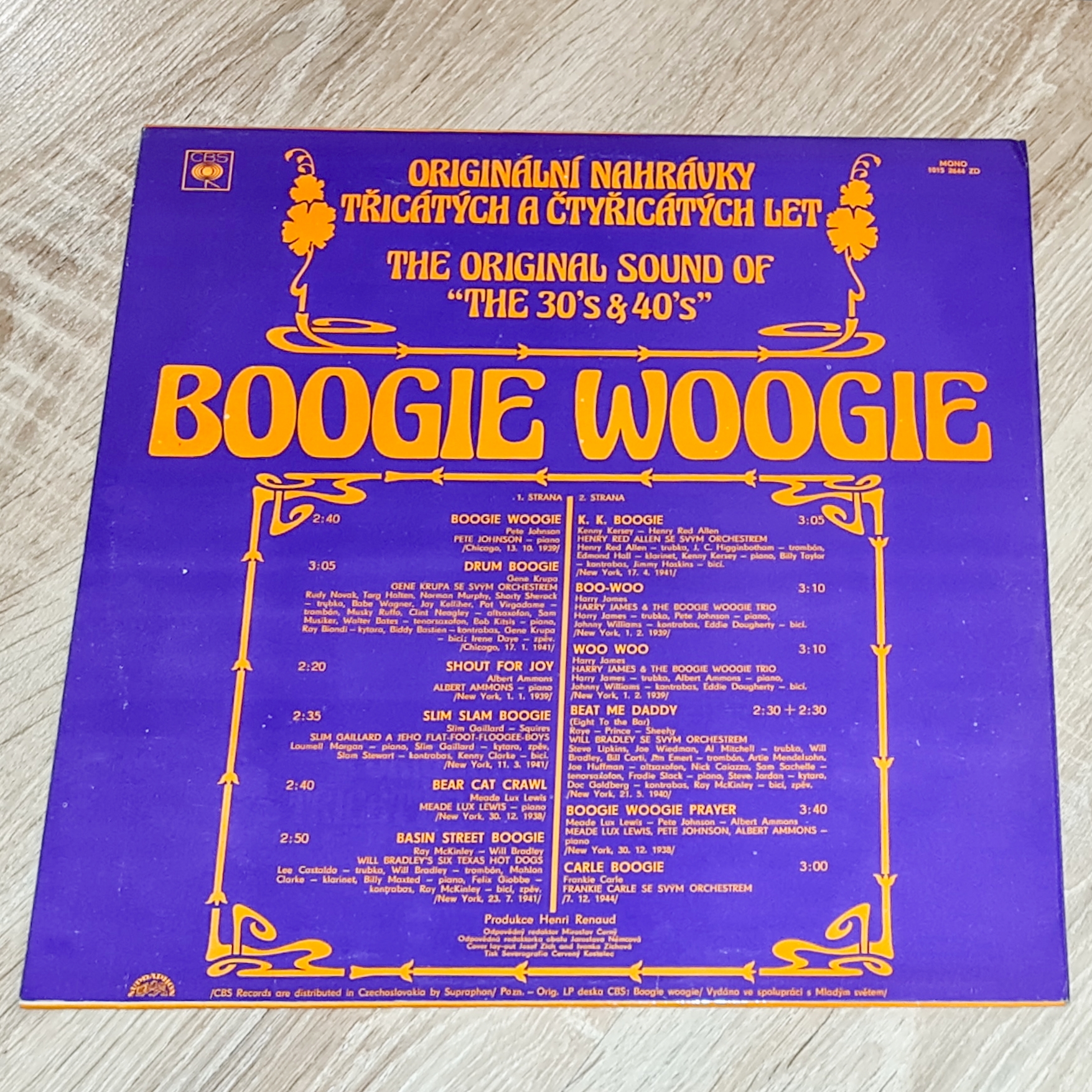 Boogie Woogie –  Originální nahrávky 30. a 40. let 1979 NM Vinyl (LP)