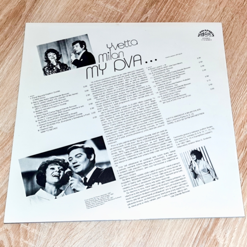 Yvetta, Milan – My Dva ... 1988 VG+, VYPRANÁ Vinyl (LP)