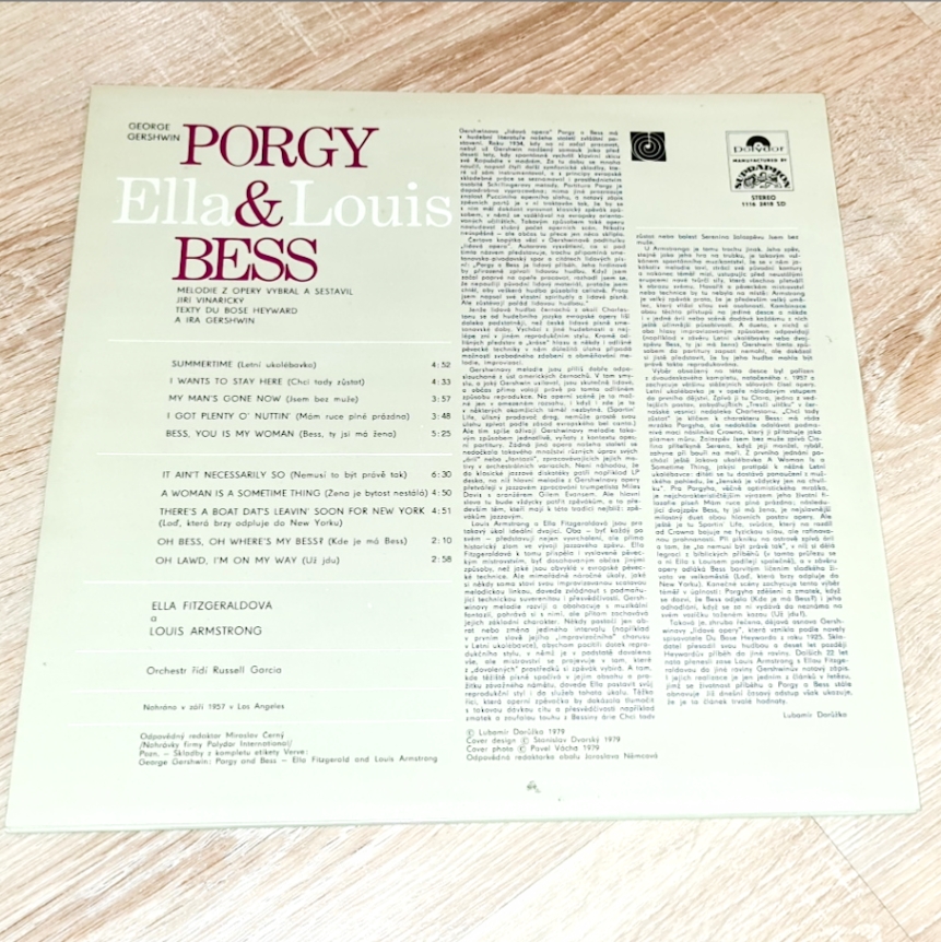 George Gershwin, Ella & Louis – Porgy & Bess 1979 VG+, VYPRANÁ Vinyl (LP)
