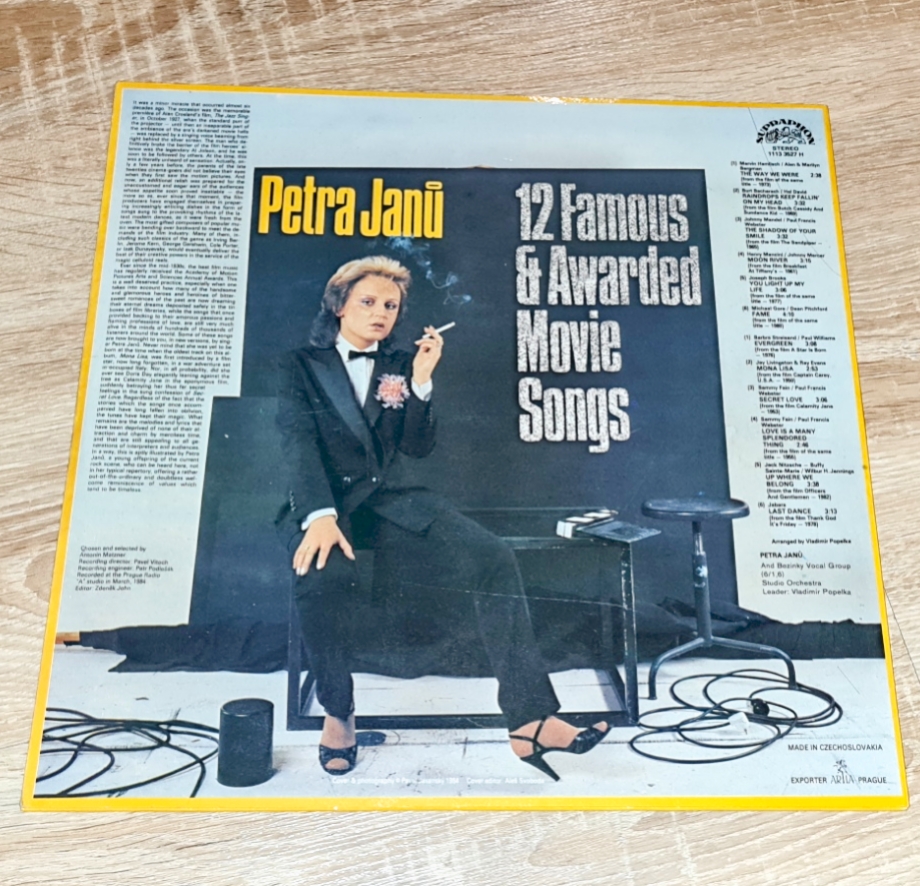 Petra Janů – 12 Famous & Awarded Movie Songs 1984 EX, VYPRANÁ Vinyl (LP)