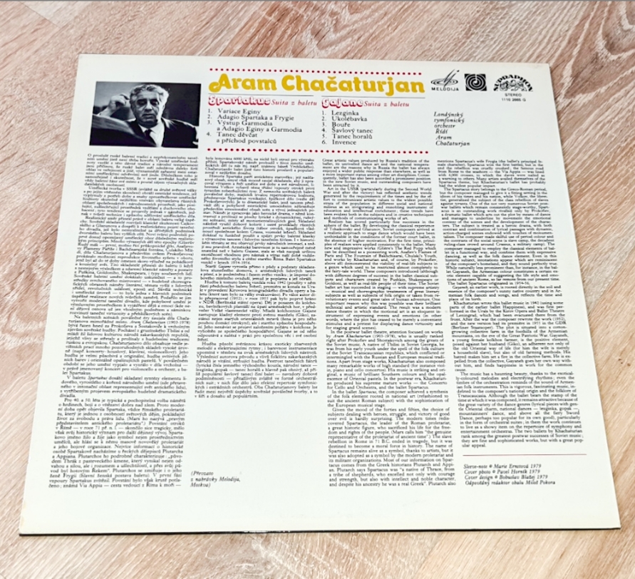 Aram Chačaturjan / Londýnský Symfonický Orchestr – Spartakus / Gajane 1979 EX, VYPRANÁ Vinyl (LP)