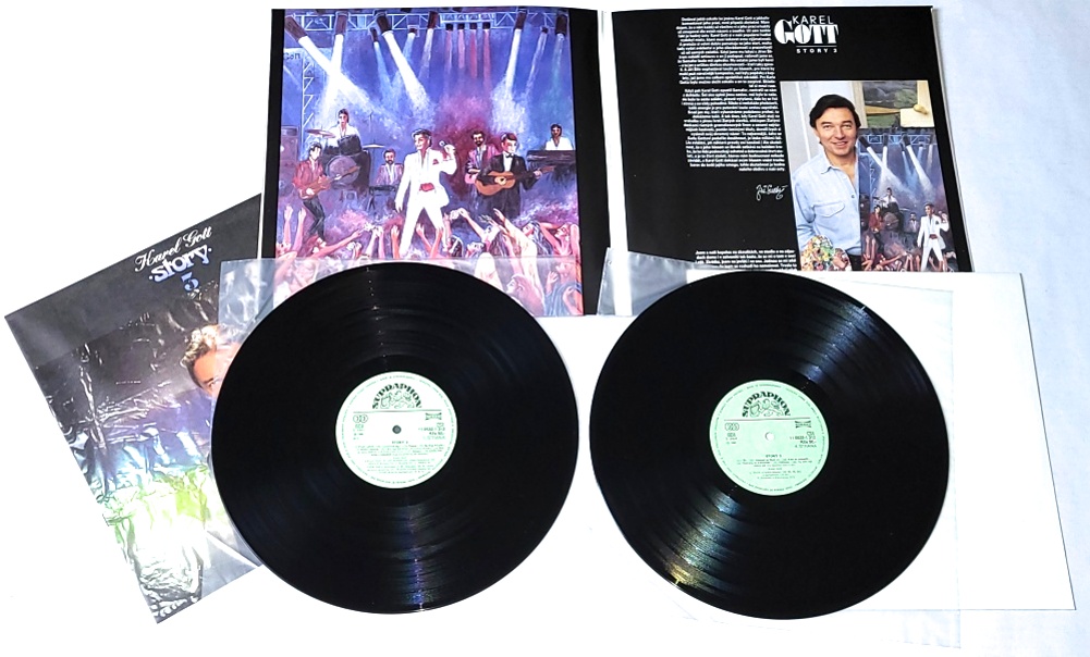 Karel Gott – Story 3, 1988 VG / VG+, VYPRANÉ Vinyl (2LP + příloha a plakát)