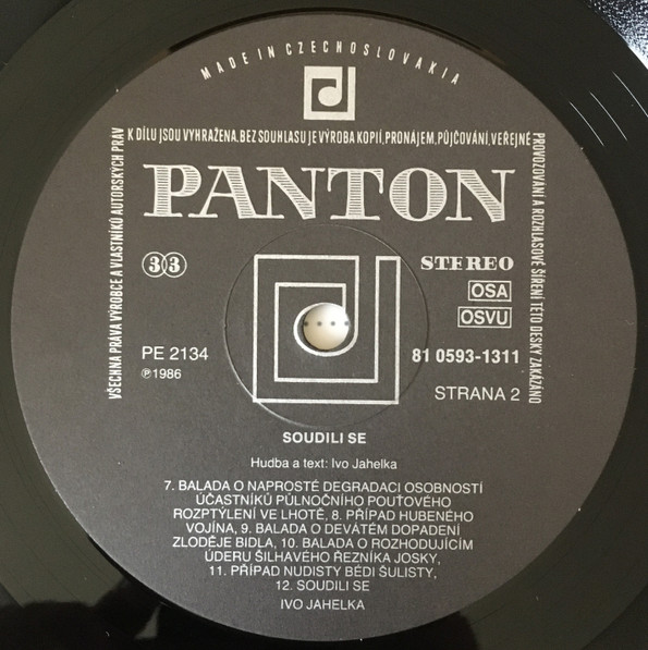 Ivo Jahelka – Soudili Se 1986 VG-, VYPRANÁ Vinyl (LP)